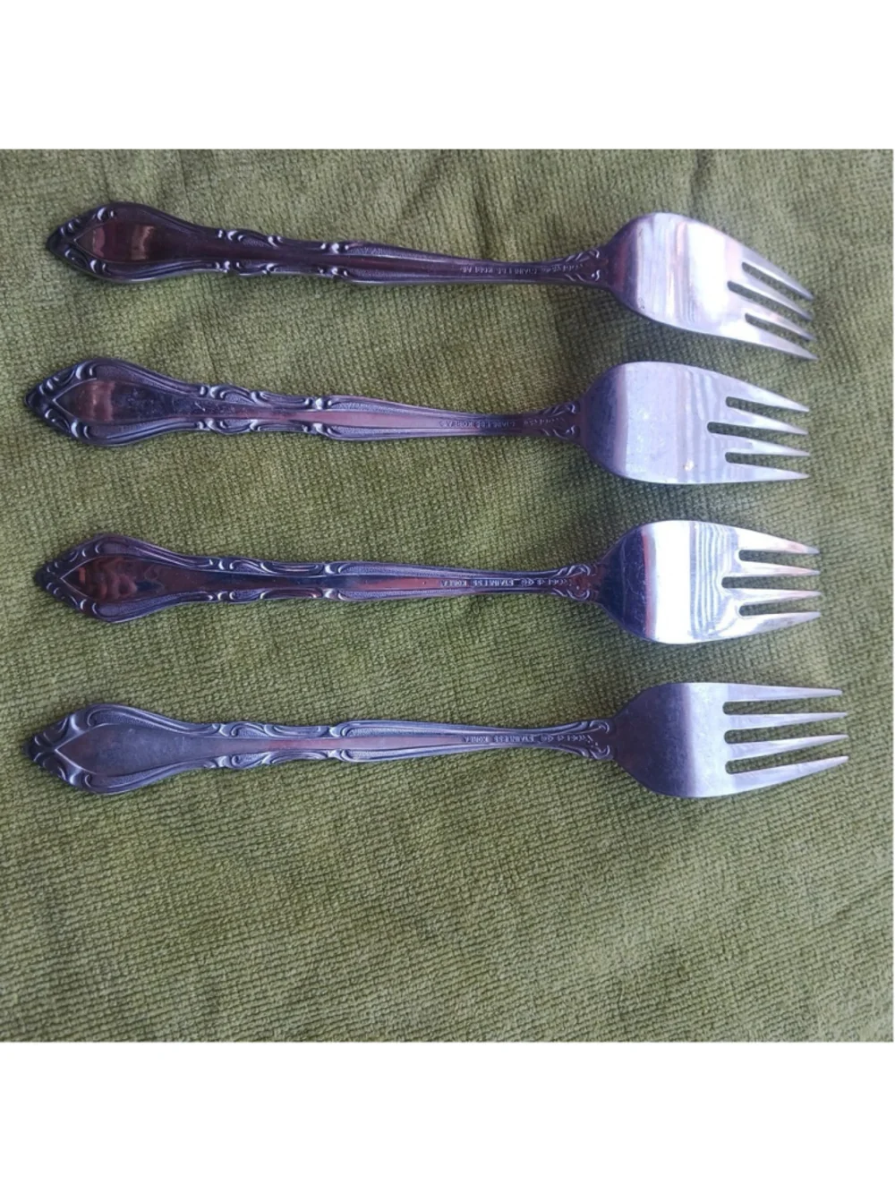 Stanley Roberts Stainless Flatware AUBERGE PATTERN 3 Salad, 1 Dinner Fork